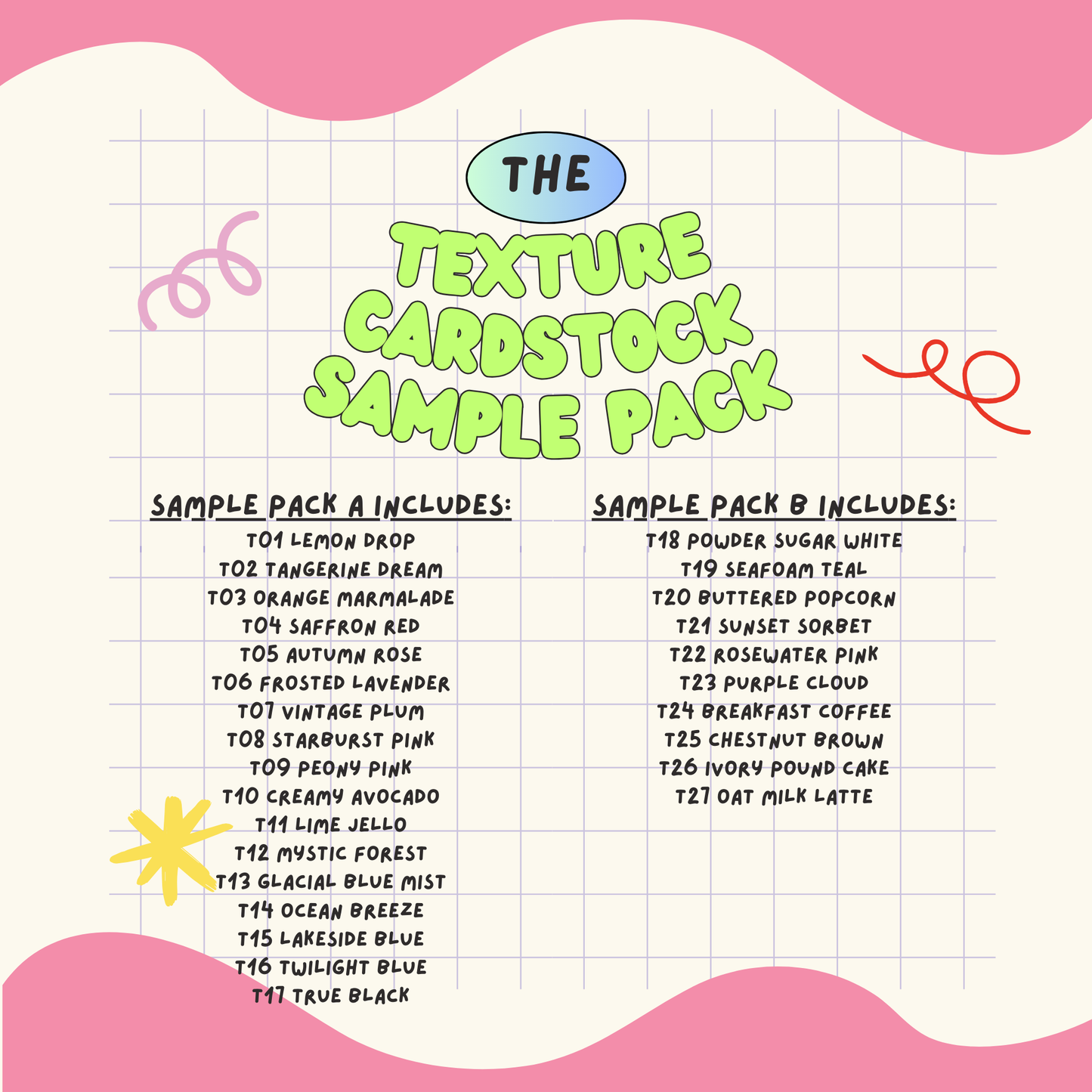 Texture Cardstock Paper Sample Pack
