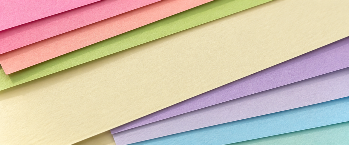 Pastel cardstock in softly layered colors