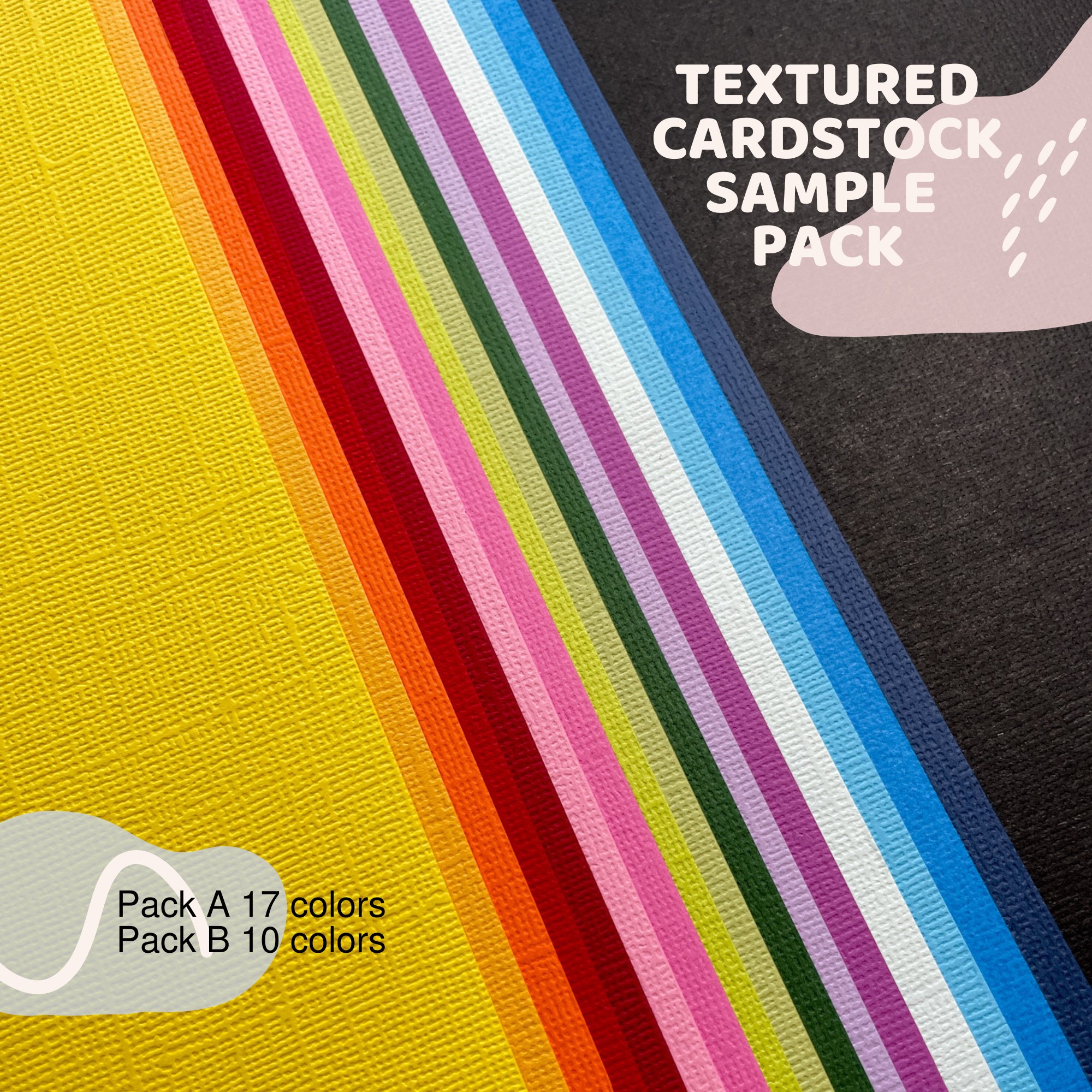 Color Sample Pack Texture Cardstock Paper Sample Pack – The Orange Peony