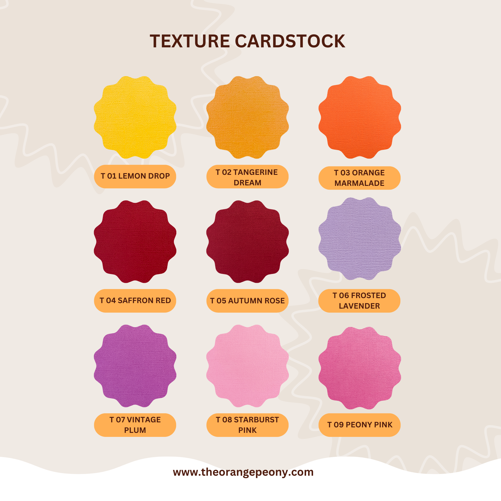 Texture Cardstock – The Orange Peony